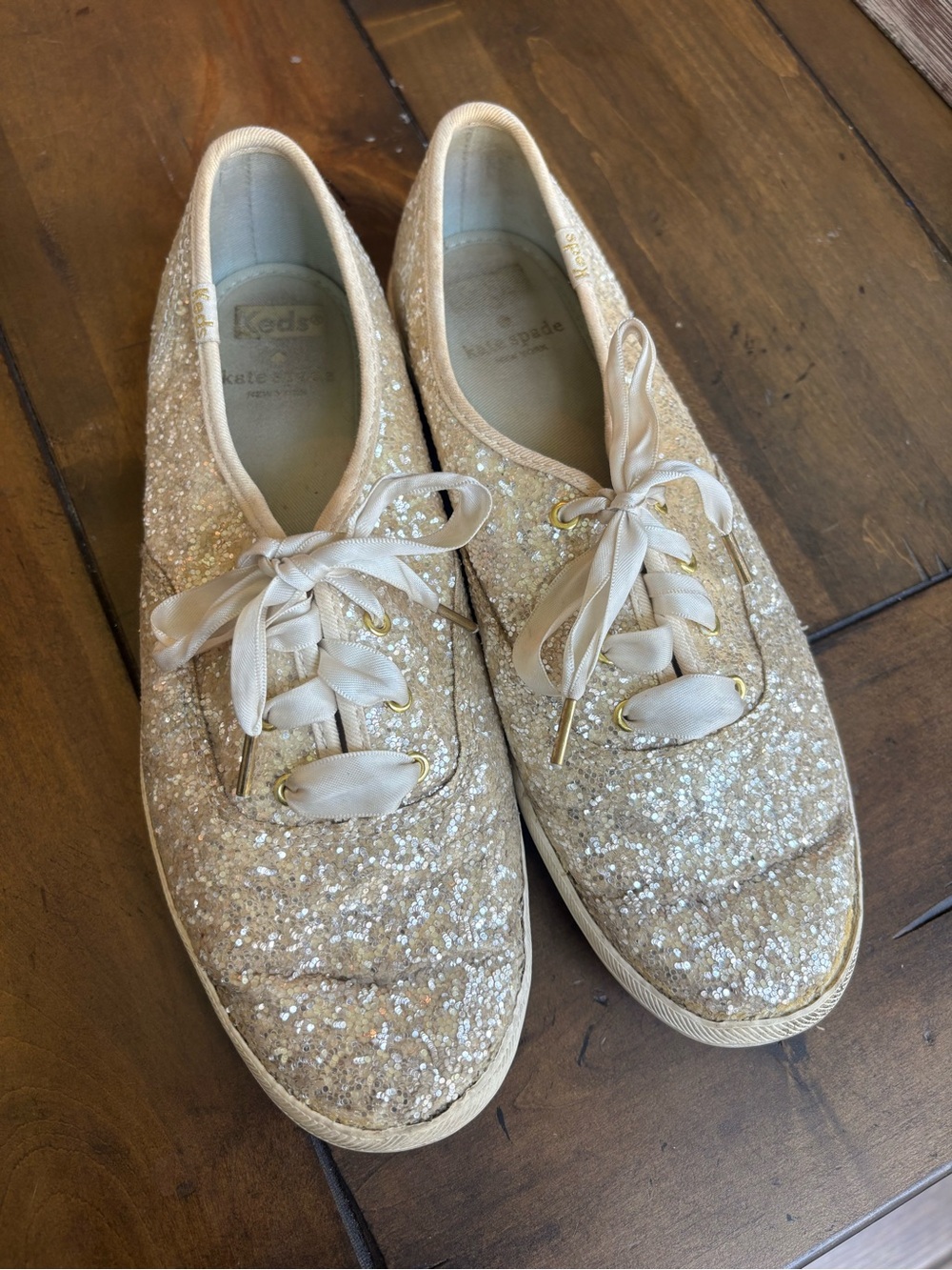 Keds Glitter Sneakers - Champagne Gold